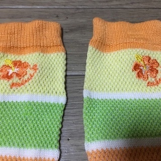 MINI-K イエロー系ボーダーのレッグウォーマー♪の画像