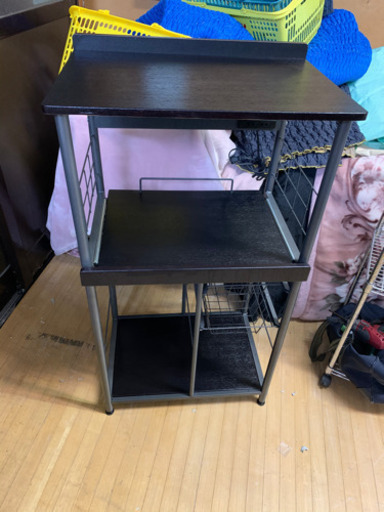 レンジ台　ブラウン　600x410x1110 中古品