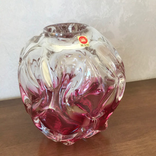 未使用　アートグラスの花瓶  