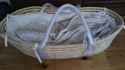 値下げ  10MOIS フィセル  FICELLE かごのクーファン&バンパー＋NAOMI ITO たまごマットおくるみCLOUD   ナオミイトウ