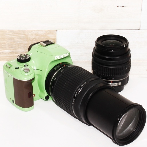 ☆WifiSDでスマホ転送☆ペンタックス k-x 超望遠300mm ダブルズームセット