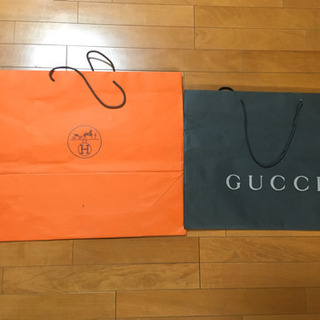 エルメス　ショッピングバッグ　紙袋　大サイズ　グッチ　紙袋　ショ...