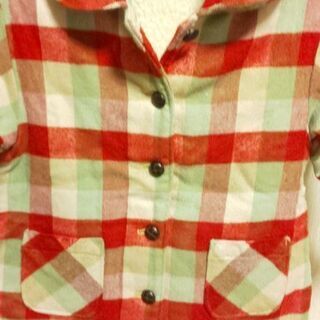 かわいいチェックのあったかコート（内側ボア）　120㎝ 値下げ⤵️の画像