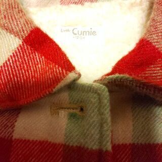 かわいいチェックのあったかコート（内側ボア）　120㎝ 値下げ⤵️の画像