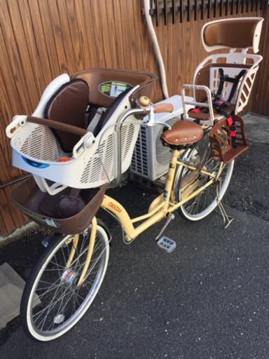 子供乗せ自転車 チャイルドシート前後付き