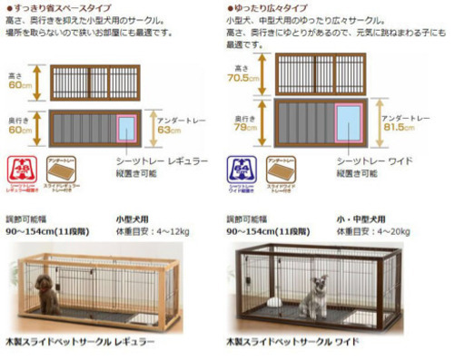 【超美品】木製スライドペットサークルワイド(リッチェル)