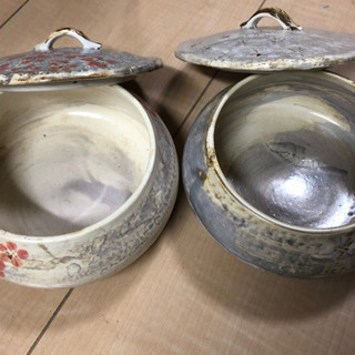 陶器ペア　入れ物の画像