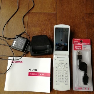 値下げします。ガラケー防水・防塵・ワンセグ機能付き　 ドコモ　N-０１G　中古品 売りますの画像