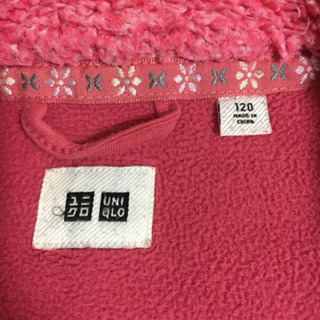 UNIQLO ユニクロ 女の子 120cm アウター ピンクの画像