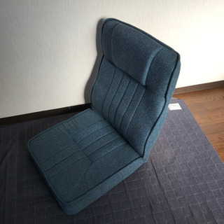 ハイバック座椅子　ブルー　おしゃれの画像