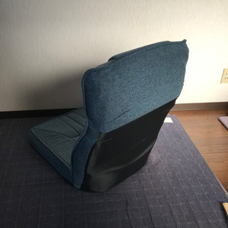 ハイバック座椅子　ブルー　おしゃれの画像