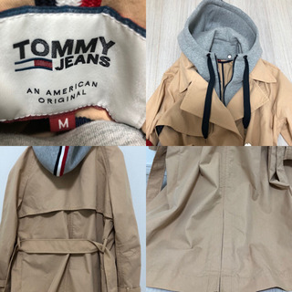 【トミー ヒルフィガー　トレンチコート　試着のみ 2点セット】早...