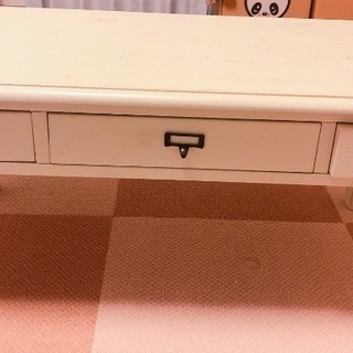 センターテーブル　引き出し付　ホワイトウォッシュ
