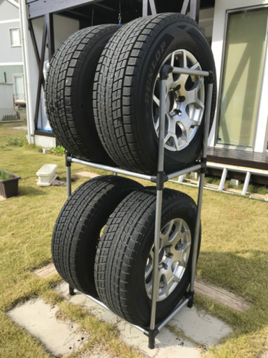 中古　DUNLOP スタッドレス 265/65R17 + MANARAY SPORT アルミホイール 4本セット