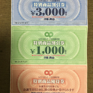 洋服の青山　会員専用割引券