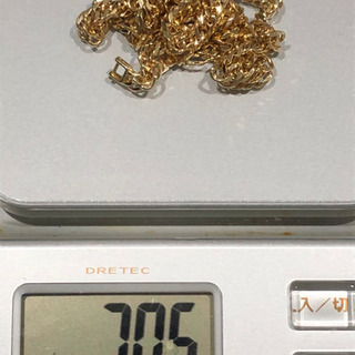 k18 喜平　6面ダブル　70.5g  60cm 刻印ありの画像