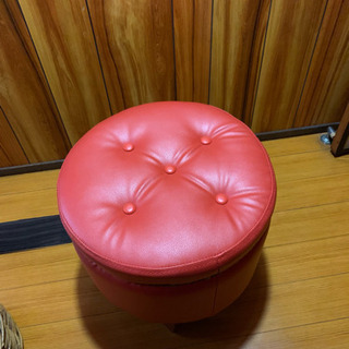 ?新品　椅子 チェアー オットマン レッド⑴赤ピンク桃色