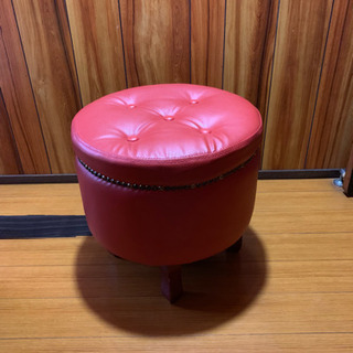 ?新品　椅子 チェアー オットマン レッド⑴赤ピンク桃色