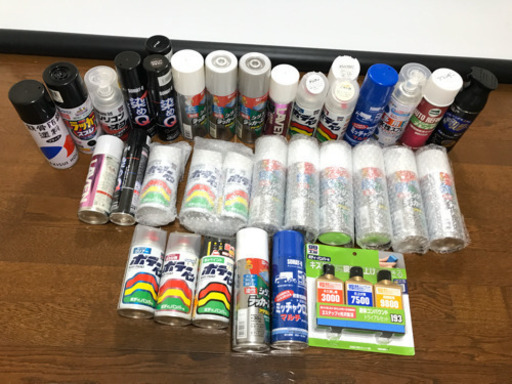 塗装 缶スプレー ホワイト クリアー ボカシ剤 染めQ 耐熱クリアー プラサフ コンパウンド