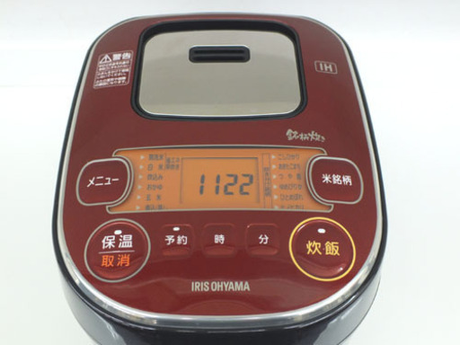 美品 IRIS OHYAMA/アイリスオーヤマ IH炊飯ジャー 銘柄炊き KRC-IE30-B 3合炊 2018年製 ￥7,800-