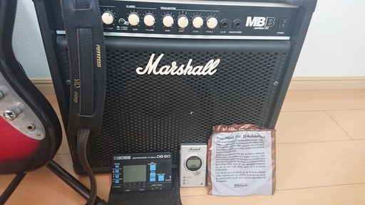 【取引中】Bacchus ジャズベース + Marshall MB30 + ソフトケース +etc