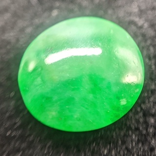 【鑑別付】最高級 天然 翡翠 2.168ct ミャンマー産 カボションカット ジェダイト ジェイド ルース 裸石 原石 ひすい ヒスイ ルースケース付 樹脂含浸なし 宝石鑑別書 中央宝石研究所【VI-15】の画像