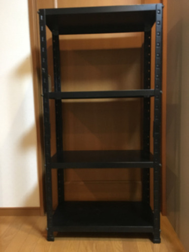 黒 スチールラック 棚 多少キズあり