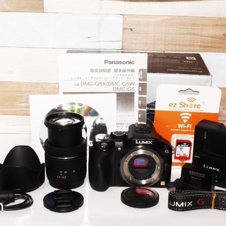 ★コンパクト★超楽なスマホに転送 & セルフィー可能★パナソニックＧ5 レンズセット★の画像