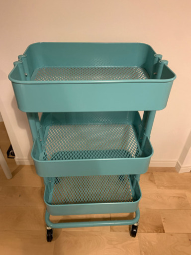 IKEA  ロースコグ RÅSKOG  ワゴン  ターコイズ