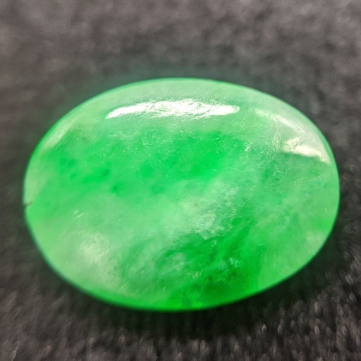 【鑑別付】最高級 天然 翡翠 2.193ct ミャンマー産 カボションカット ジェダイト ジェイド ルース 裸石 原石 ひすい ヒスイ ルースケース付 樹脂含浸なし 宝石鑑別書 中央宝石研究所【VI-13】