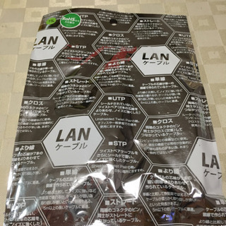値下げ 未使用 サンワ ブロードバンド対応 エンハンスド カテゴリ5e フラットLANケーブルの画像