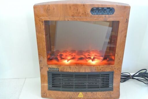 くつろぎ暖炉 ウッド調 暖房器具 電気ファンヒーター マイナスイオン