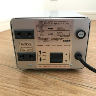 カシムラ】変圧器TI-18 100V↔︎220〜240V 1000W NTI-18 海外国内用