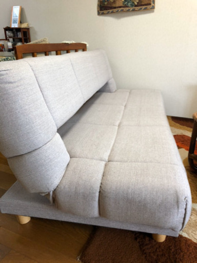 直接引き取り限定　ソファベッド　美品　グレー