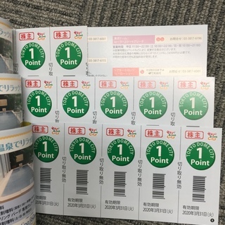 東京ドームシティ 得10 チケット●未使用2冊+2p　計22pの画像