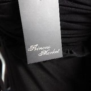 キャミソールワンピースパーティードレス黒の画像