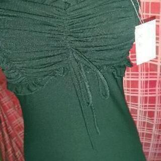 キャミソールワンピースパーティードレス黒の画像