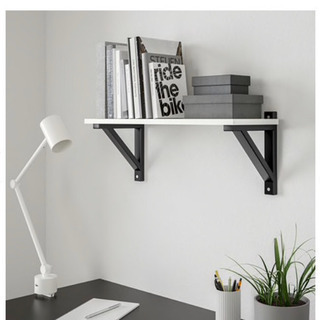 取引完了【未使用】IKEA ウォールシェルフセット　モノトーン