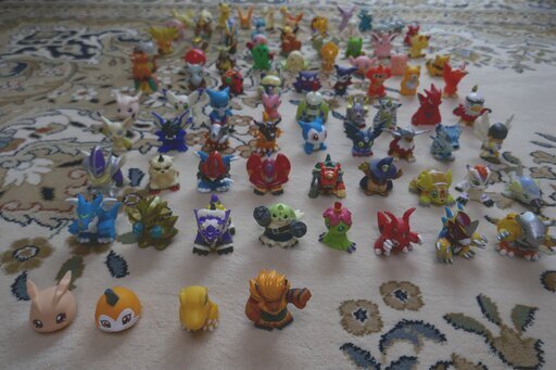 ポケモン＆デジモン　ソフビ指人形234体