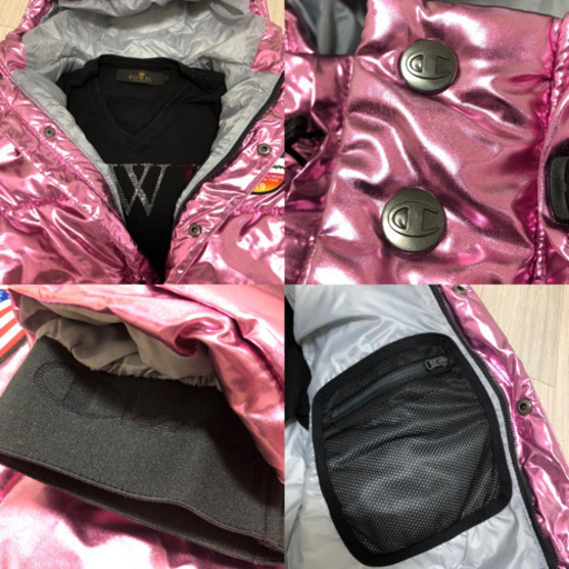 【希少1名様限定】チャンピオン  メタリックピンク　ダウンジャケット　早い者勝ち 希少1名様限定】チャンピオン メタリックピンク ダウンジャケット 早い