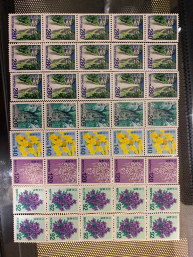 未使用バラ切手