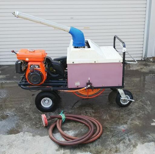 鹿児島発！！　オリンピア自走自動整列ガソリンエンジンセット動噴G420 畦畔ノズル付き 日置市　伊集院町