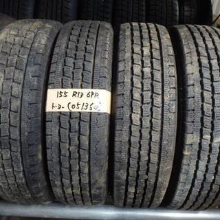 スタッドレスタイヤ　4本セット　13インチ　155R13/6PR...