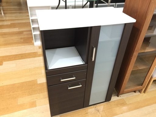 キッチンカウンター　ホワイト×ダークブラウンです【トレファク 岸和田】
