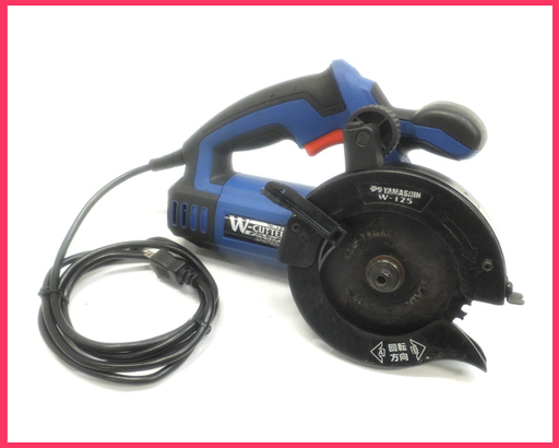 [K1122B] 山真製鋸 YAMASHIN ダブルカッター オールマイティー W-125 2枚刃式チップソー 切断機 動作品 電動工具 大工道具