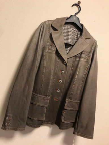 ジャケット 11号 l ブラウン 茶 グラデ きれいめ 上着 秋冬 コート 軽量