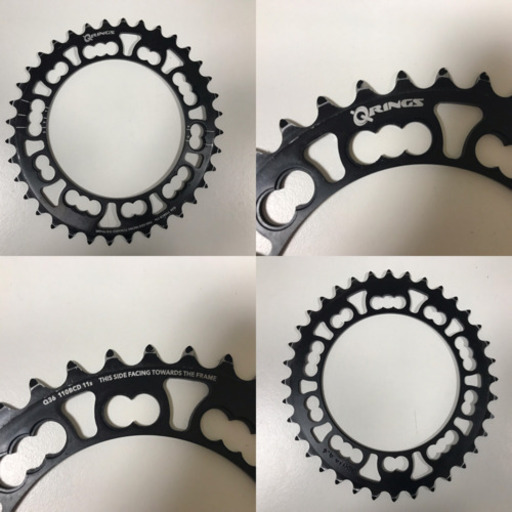 ROTOR ローター QRINGS チェーンリング2枚セット 52-36T BCD110 5アーム 楕円  