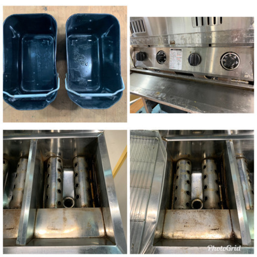 マルゼン/Maruzen 業務用　2槽式　ガスフライヤー　油量18x2 都市ガス用　店舗　厨房