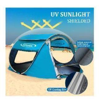 ワンタッチ テント サンシェード テント 3-4人用 ポップアップ テント UVカット UPF50+ アウトドアテント 防水 防風 自動設置 軽量 花見・運動会・登山・海水浴・キャンプ・アウトドア 専用収納ケース付

の画像