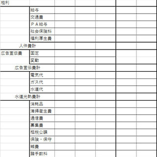 パソコンの苦手な個人事業主様に！　日頃の事務を簡単に。　損益表や...